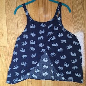 Miami Large Rap Back StyleBlue Elephant Top